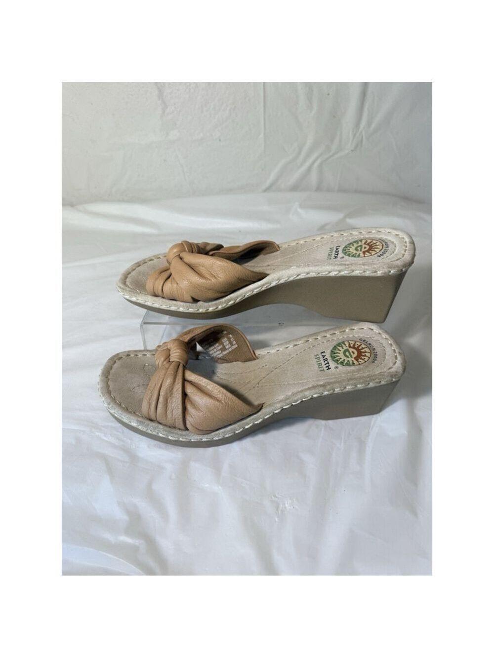 Earth Spirit Women's Size 9 Boone Gelron 2000 Tan Leather Slip On Sandal